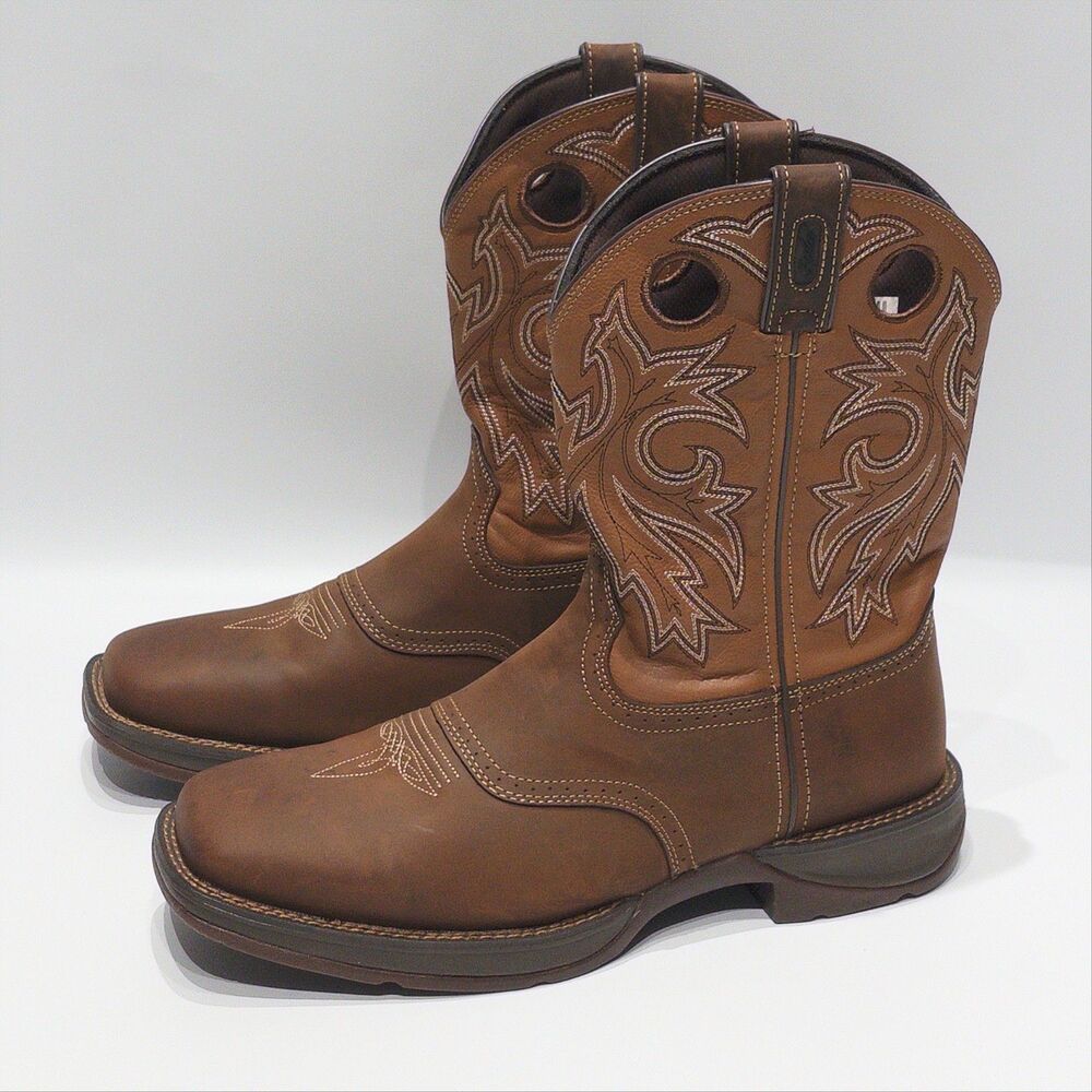 Durango Rebel Saddle Up 11" Brown Leather Western Boots Men Size 13D - Worn Once